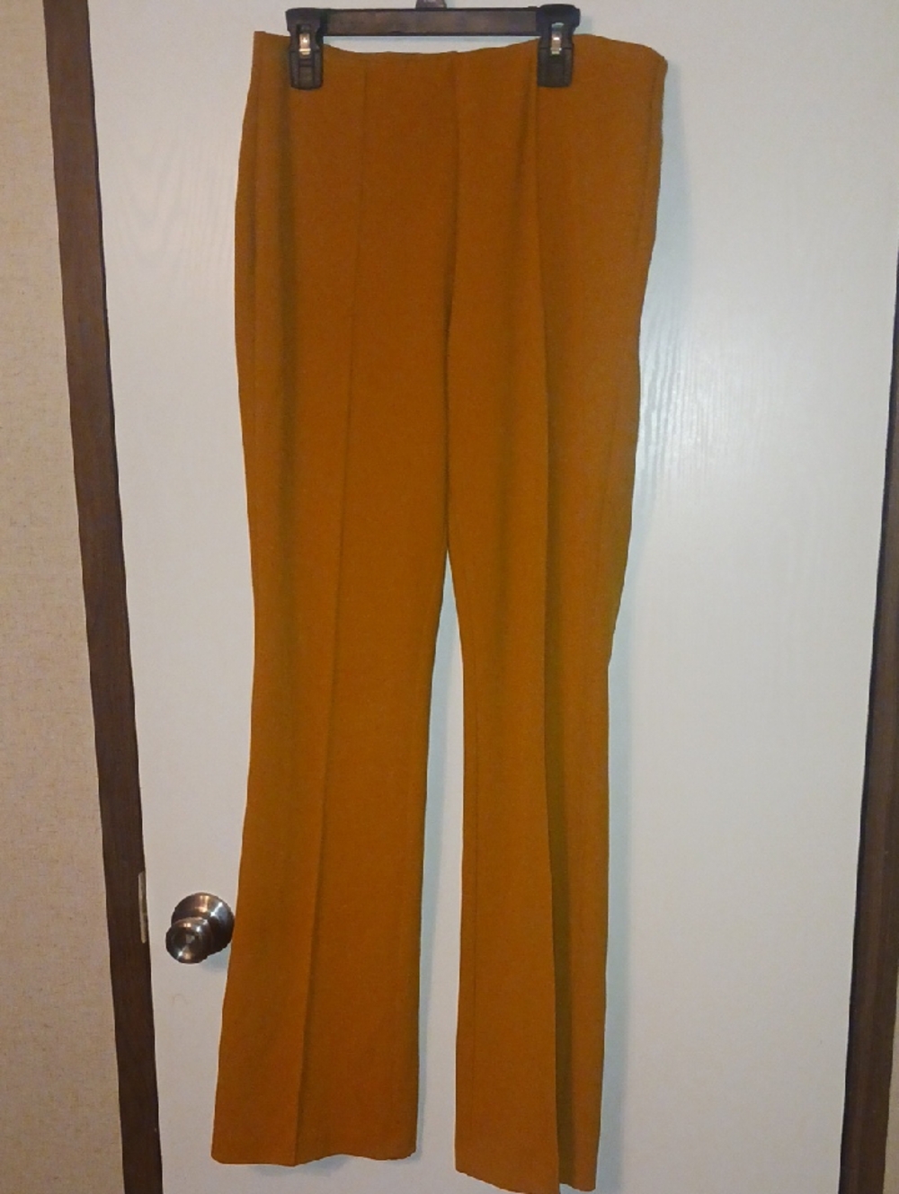 High-Rise Wide-Leg Pants in Mustard